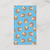 Blue Teddy Bear Guessing Game Informatiekaartje (Achterkant)