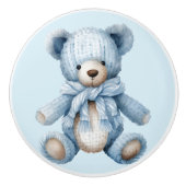 Blue Teddy Bear Keramische Knop (Voorkant)