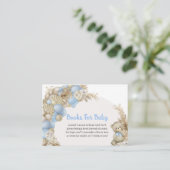 Blue Teddy Bear Pampas Ballon Arch Books for Baby Informatiekaartje (Staand voorkant)