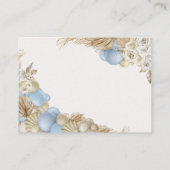 Blue Teddy Bear Pampas Ballon Arch Books for Baby Informatiekaartje (Achterkant)