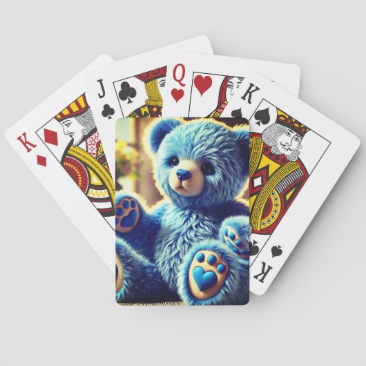 Blue Teddy Bear Pokerkaarten (Achterkant)