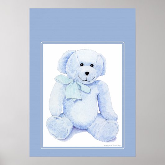 Blue Teddy Bear Poster (Voorkant)