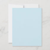 Blue Teddy Bear Silhouette Baby shower Invitation Kaart (Achterkant)