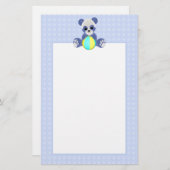 Blue Teddy Bear Stationery Briefpapier (Voorkant / Achterkant)