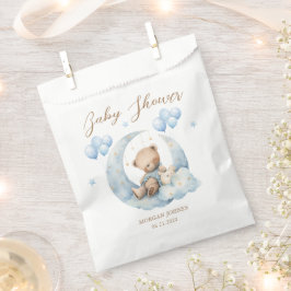 Blue Teddy Bear Sterren Baby shower Bedankzakje