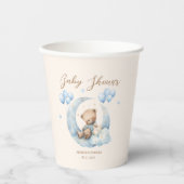 Blue Teddy Bear Sterren Baby shower Papieren Bekers (Voorkant)