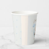 Blue Teddy Bear Sterren Baby shower Papieren Bekers (Rechts)