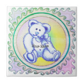 Blue Teddy Bear Tegeltje (Voorkant)