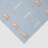 Blue Teddy Bear Tissue Paper, aangepaste naam Tissuepapier (Detail)