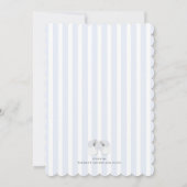 Blue Teddy Bear Train Cake Boy Baby shower Kaart (Achterkant)