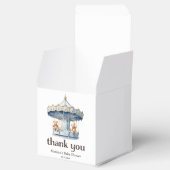 Blue Teddy Bear Twin Boys Baby shower Bedankt Bedankdoosjes (Geopend)