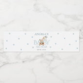 Blue Teddy Bear Water Flacon Label Waterfles Etiket (Enkel label)