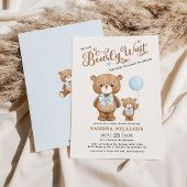 Blue Teddy Bear, we kunnen Baby shower jongen wach Kaart