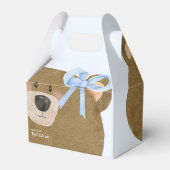Blue Teddy We kunnen Barly Boy Baby shower wachten Bedankdoosjes (Achterkant)
