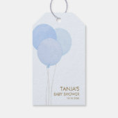 Blue Teddy We kunnen Barly Boy Baby shower wachten Cadeaulabel (Achterkant)