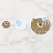 Blue Teddy We kunnen Barly Boy Baby shower wachten Confetti (Voorkanten)