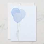 Blue Teddy We kunnen Barly Boy Baby shower wachten Kaart (Achterkant)