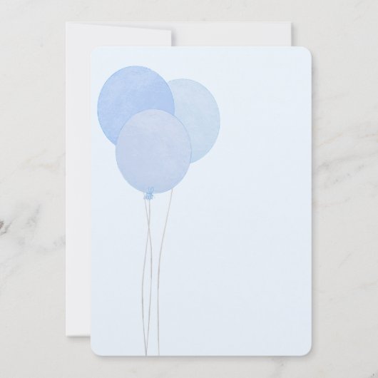 Blue Teddy We kunnen Barly Boy Baby shower wachten Kaart (Achterkant)