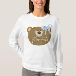 Blue Teddy We kunnen Barly Boy Baby shower wachten T-shirt