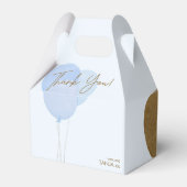 BLue Teddy We kunnen bijna wachten op een tweeling Bedankdoosjes (Achterkant)