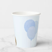 Blue Teddy We kunnen bijna wachten Twins Baby show Papieren Bekers (Achterkant)