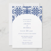 Blue Tegel Arch Mediterranean Wedding Kaart (Voorkant)
