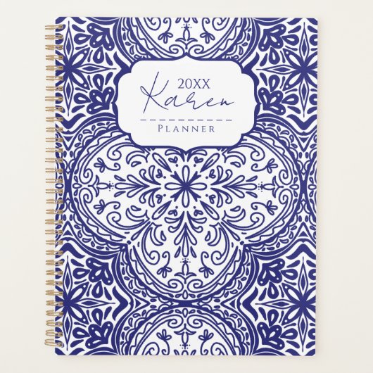 Blue Tegel Bliss Hardcover Planner (Voorkant)