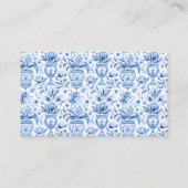 Blue tegel citroen Mediterraan bruiloft rsvp QR Informatiekaartje (Achterkant)