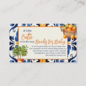 Blue Tegel Cutie Sinaasappel Citrus Baby shower Ga Informatiekaartje (Voorkant)