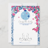 Blue Tegel Disco Raad de baby shower Game kaart (Voorkant)