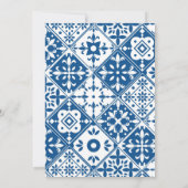 Blue Tegel Disco Raad de baby shower Game kaart (Achterkant)