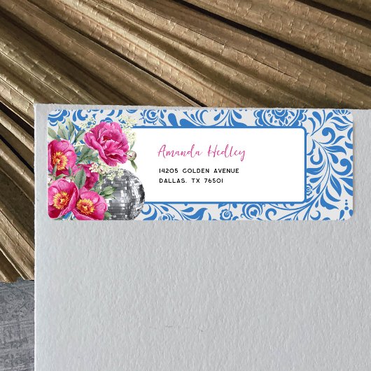 Blue Tegel Disco Vrijgezellenfeest retour adreslab Etiket