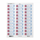 Blue Tegel Disco Vrijgezellenfeest retour adreslab Etiket (Full Sheet)