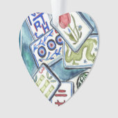 Blue tegel heart ornament (voorkant)