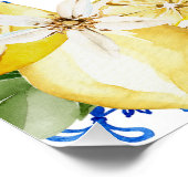 Blue Tegel Lemon Amalfi Coast Vrijgezellenfeest Po Perfect Poster (Hoek)