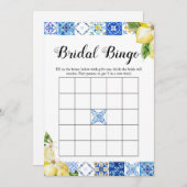 Blue Tegel Lemon Vrijgezellenfeest Bruids Bingospe Kaart (Voorkant / Achterkant)
