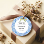 Blue tegel Lemon Vrijgezellenfeest Dank u Bedankjes Labels