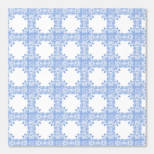 Blue Tegel sierbehang Behang (Voorkant)