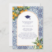 Blue tegels Afstuderen Aankondiging (Voorkant)