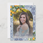 Blue tegels Afstuderen Aankondiging (Achterkant)