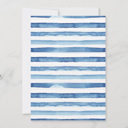 Blue Tegels Lemon Baby shower Invitation Kaart (Achterkant)