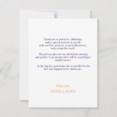 Blue Tegels Lemon Grazie Mille Vrijgezellenfeest Bedankkaart (Achterkant)