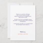 Blue Tegels Lemon Grazie Mille Vrijgezellenfeest Bedankkaart (Achterkant)