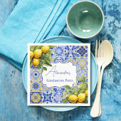 Blue tegels Lemons Afstuderen Servet
