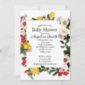 Blue tegels Mediterraan Patroon Baby shower Kaart (Voorkant)