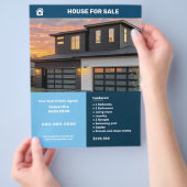 Blue Tegels - Te koop Vastgoed Flyer (Hand)