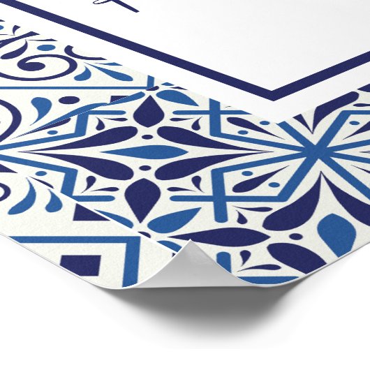 Blue tegels Unplugged Ceremony Poster (Hoek)