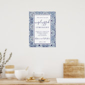 Blue tegels Unplugged Ceremony Poster (Keuken)