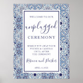 Blue tegels Unplugged Ceremony Poster (Voorkant)