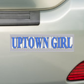 Blue Tegels Uptown Girl Bumpersticker (Op auto)